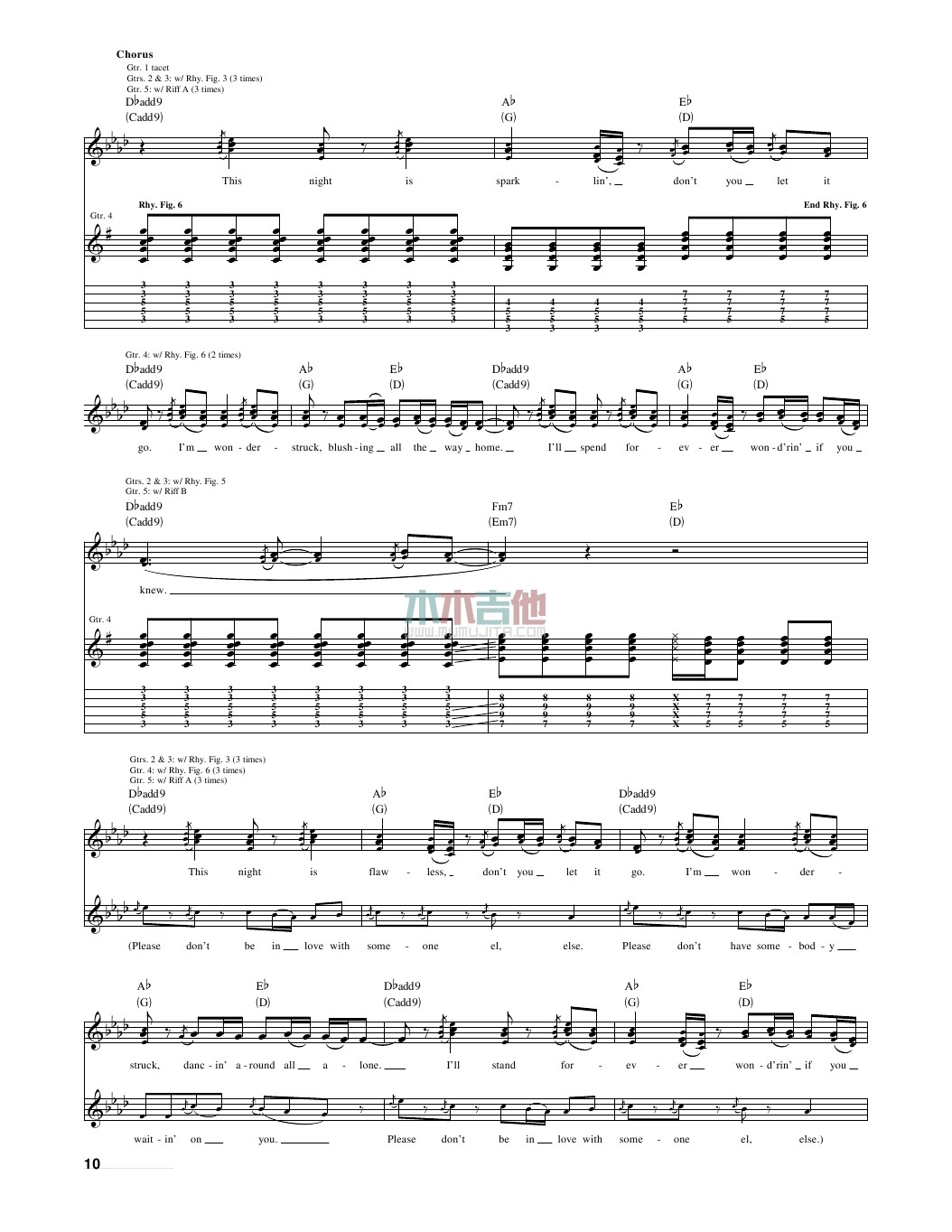 enchanted吉他谱-10