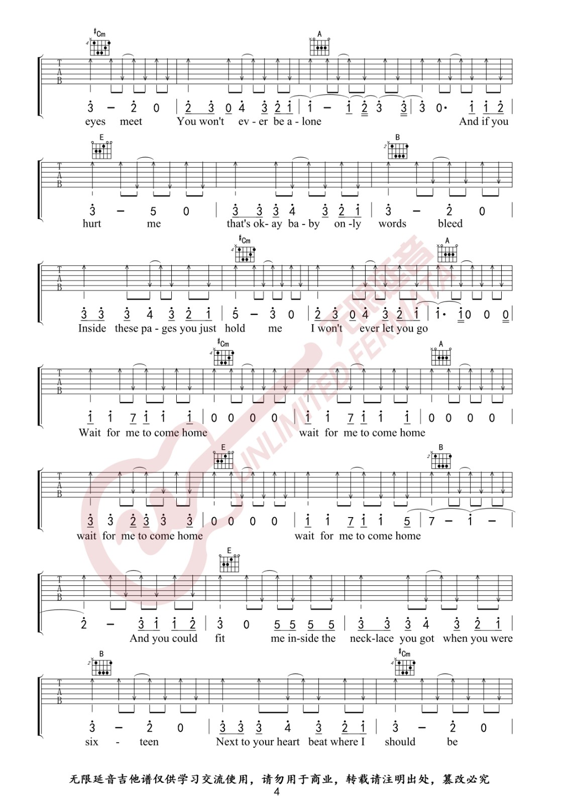 photograph吉他谱-4