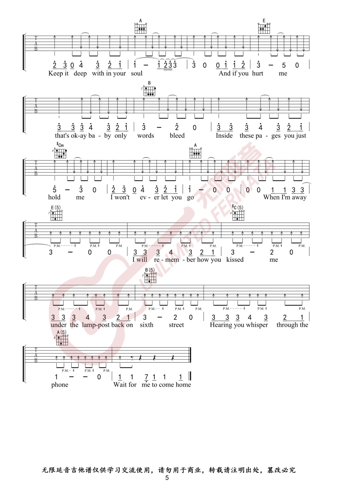 photograph吉他谱-5