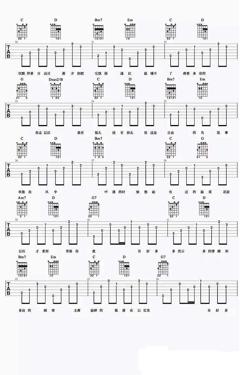 好多多的云吉他谱-3