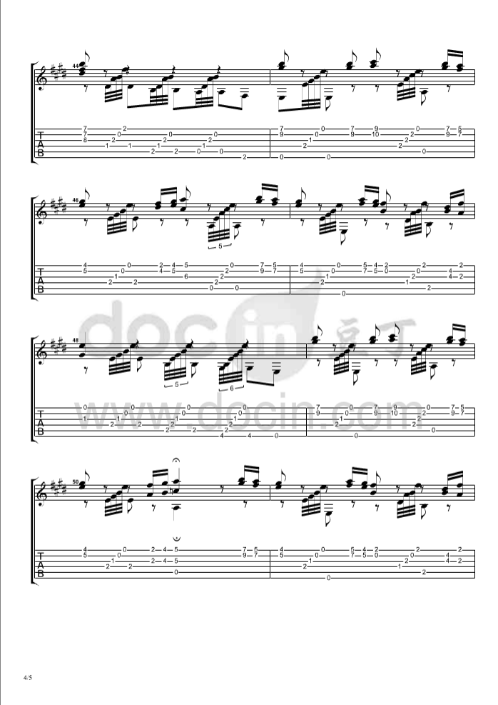 望春风吉他谱-4