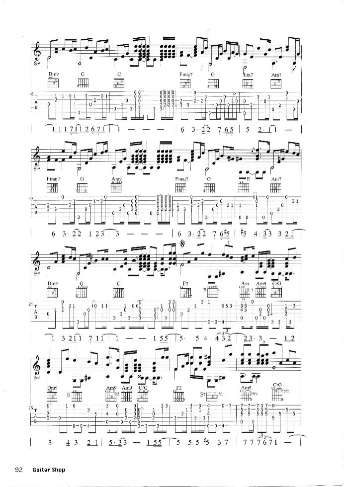 only human吉他谱-2