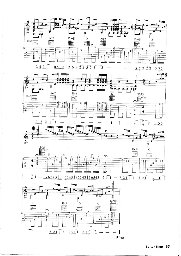 only human吉他谱-5