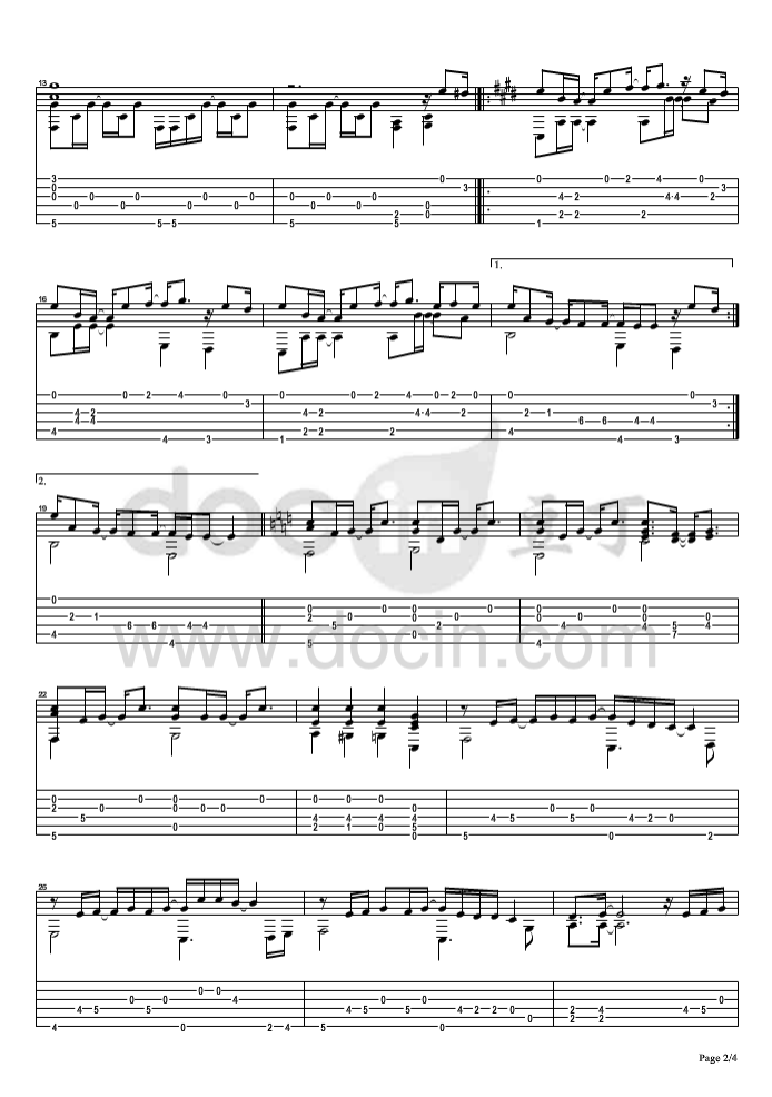 一番の宝物吉他谱-2