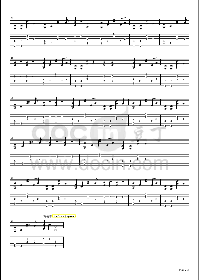 白雪吉他谱吉他谱-2