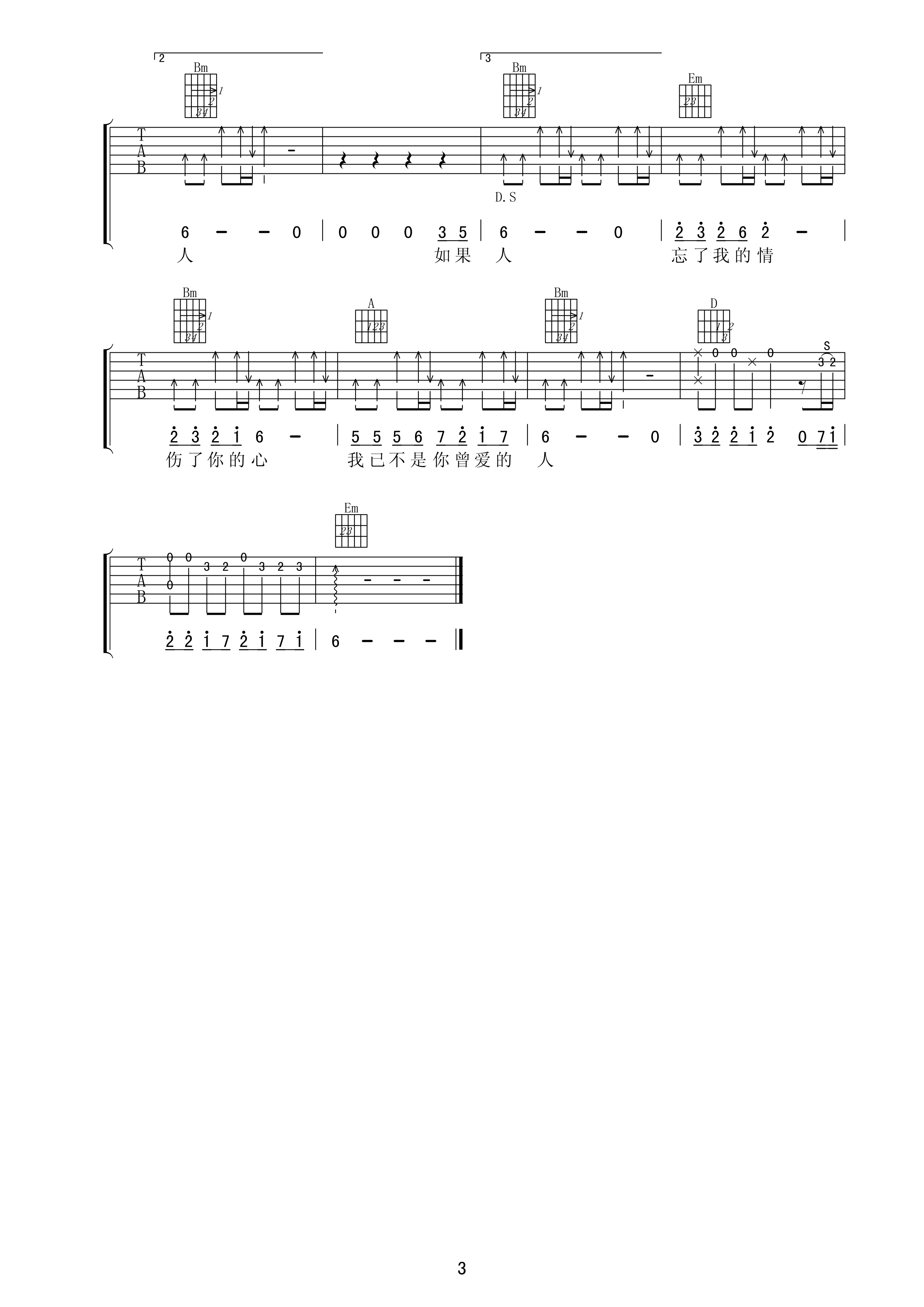 心痛2011吉他谱-3