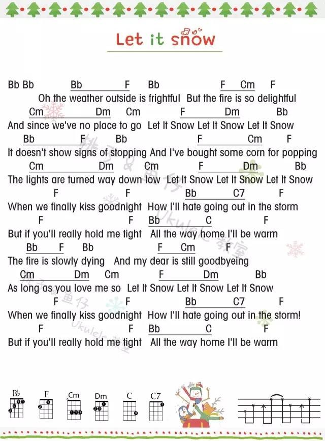Let it snow尤克里里谱