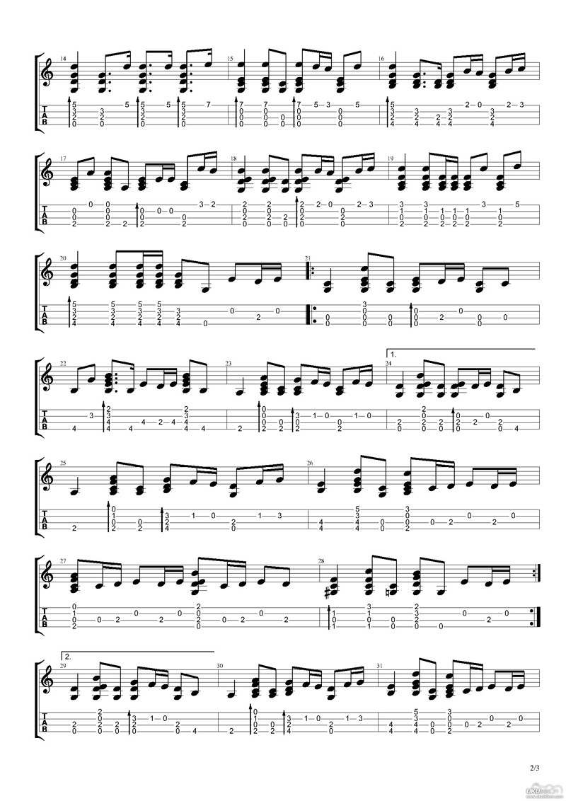 可惜没如果尤克里里谱-2