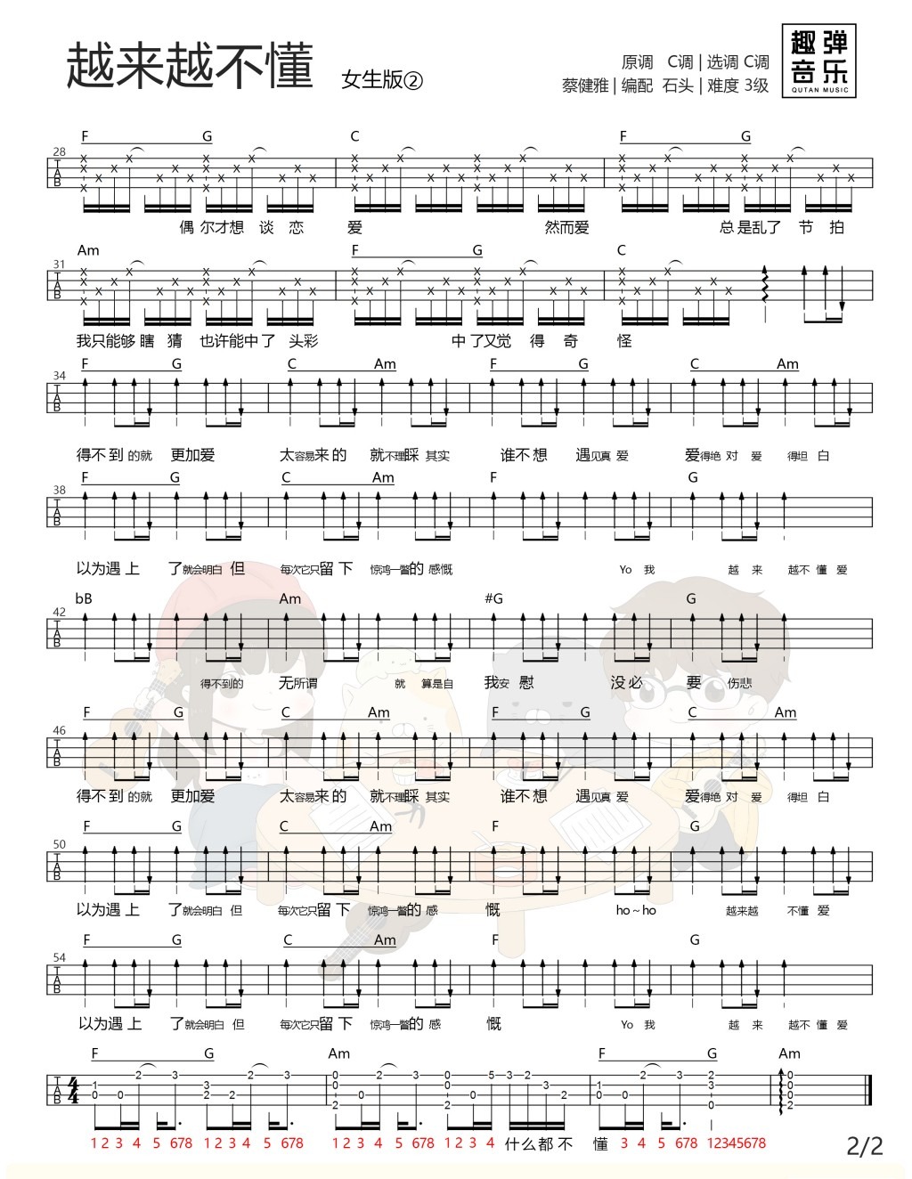越来越不懂尤克里里谱-4