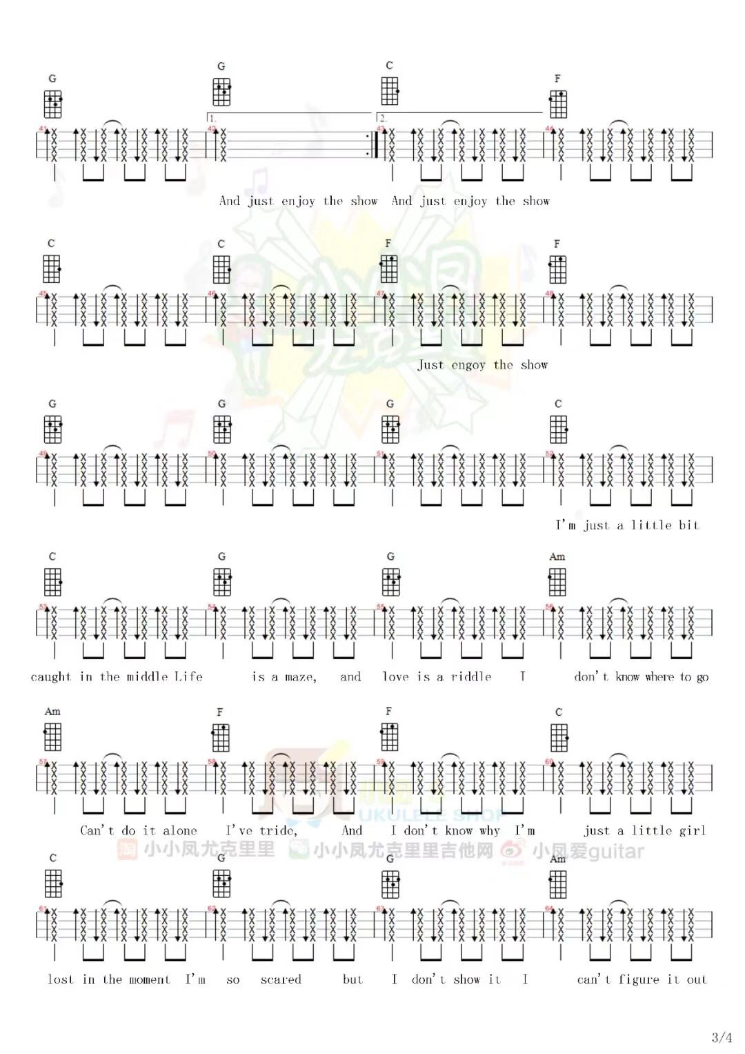 The Show尤克里里谱-5