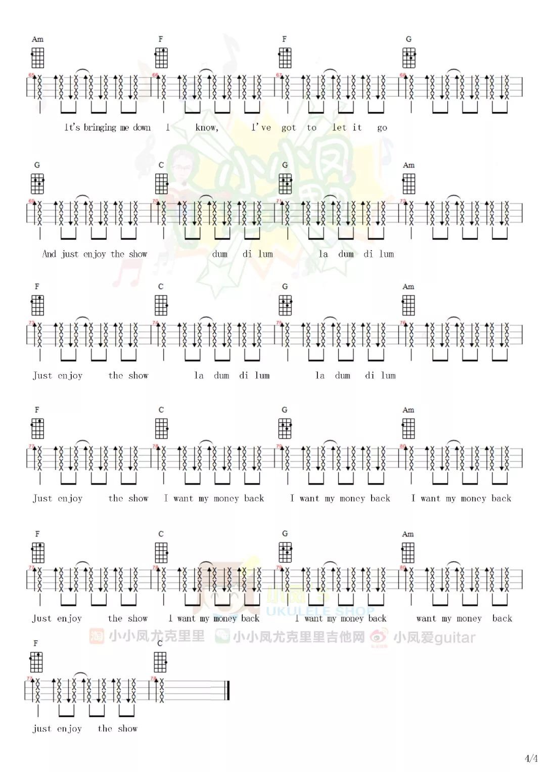 The Show尤克里里谱-6