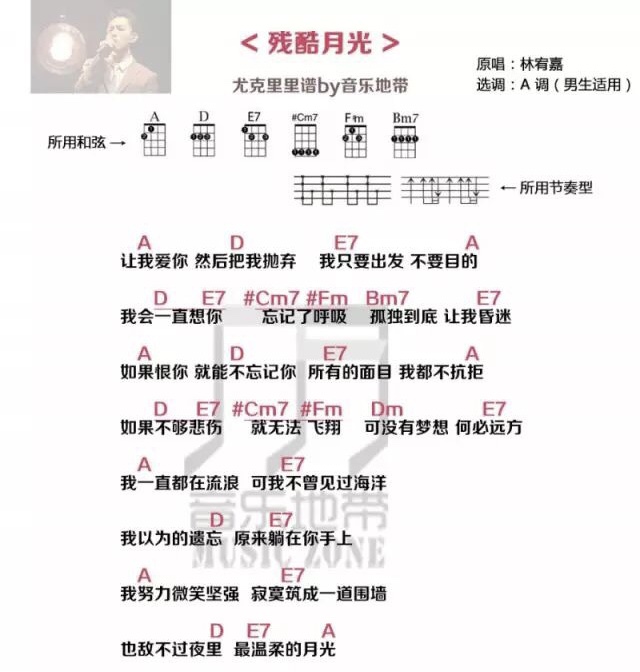 残酷月光尤克里里谱-1