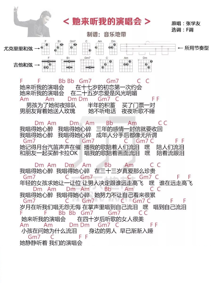 她来听我的演唱会尤克里里谱