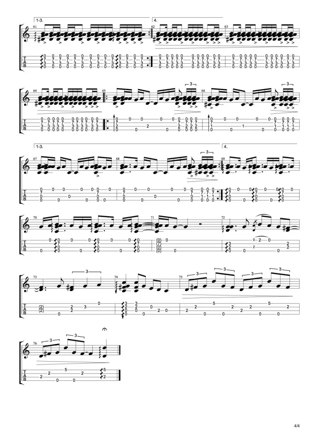 Blue Roses Falling尤克里里谱-4