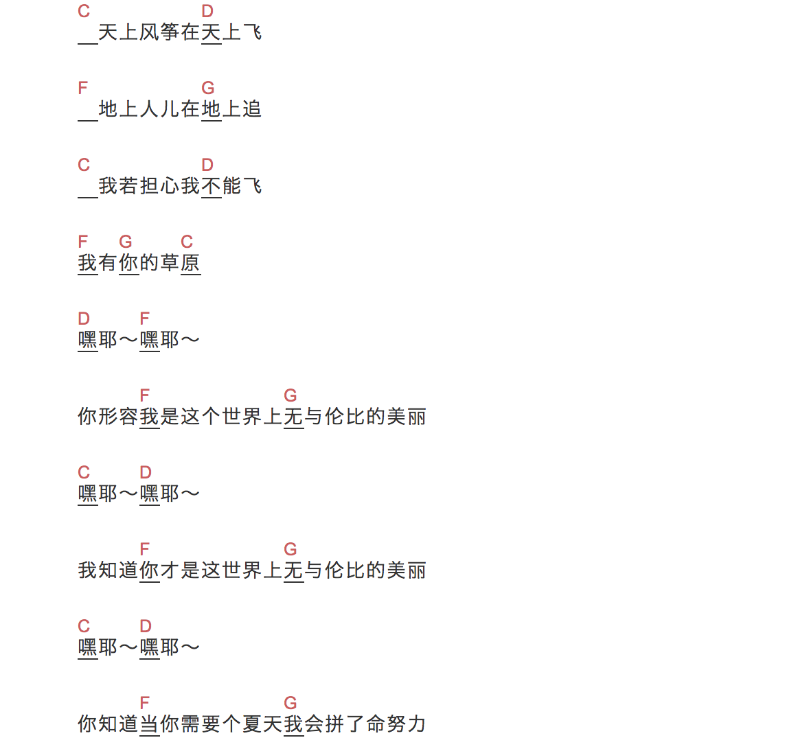 无与伦比的美丽尤克里里谱-2