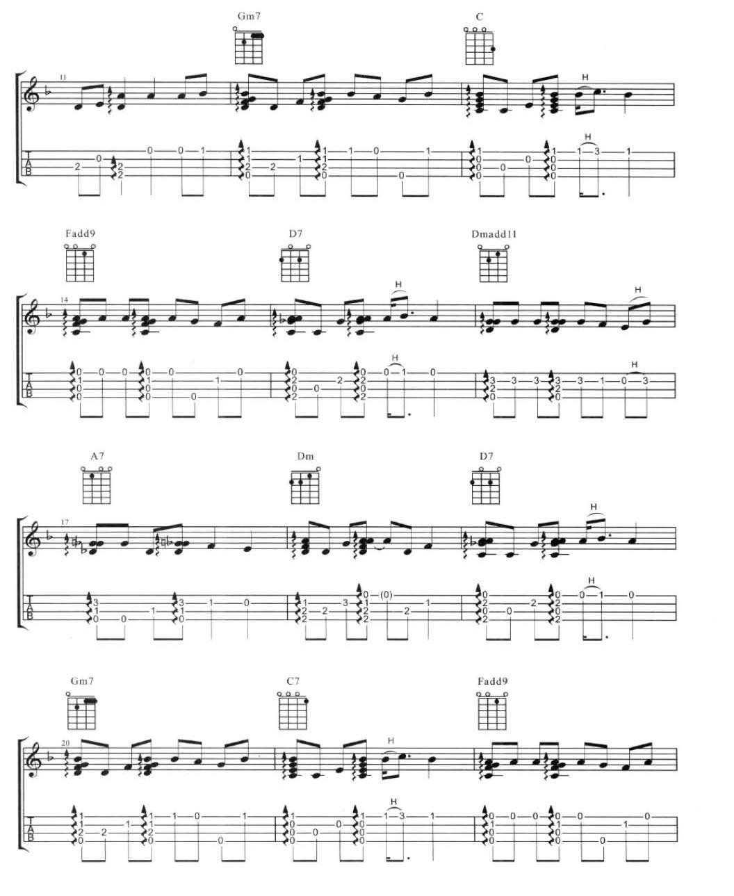 命运尤克里里谱-2