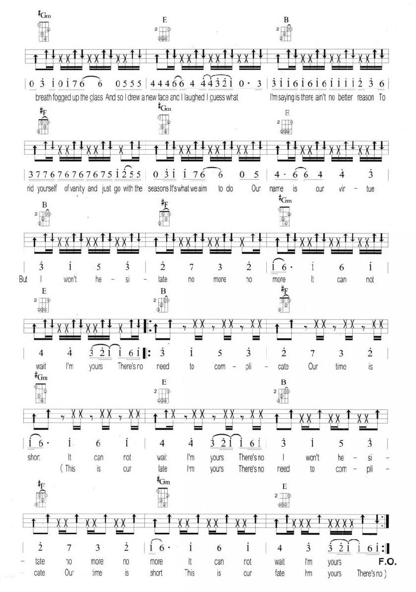 I'm Yours尤克里里谱-4