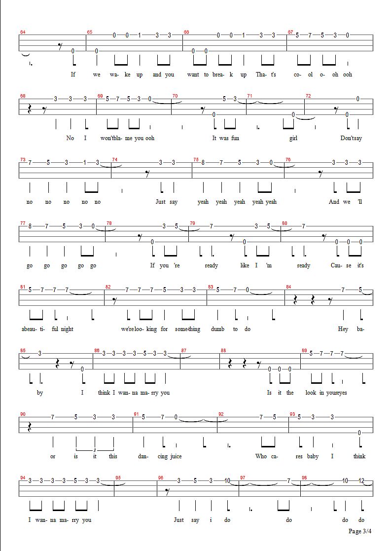 Marry You尤克里里谱-3