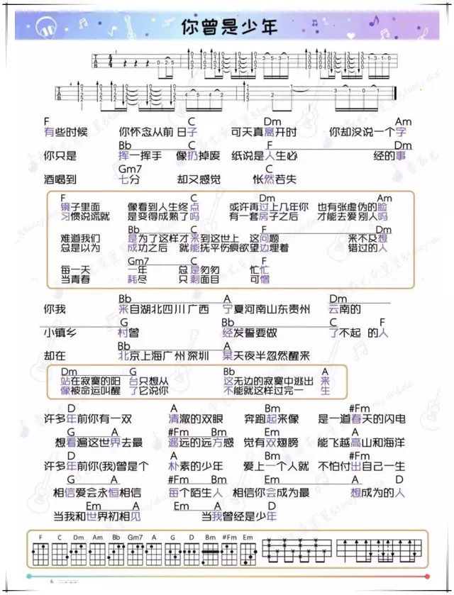 你曾是少年尤克里里谱