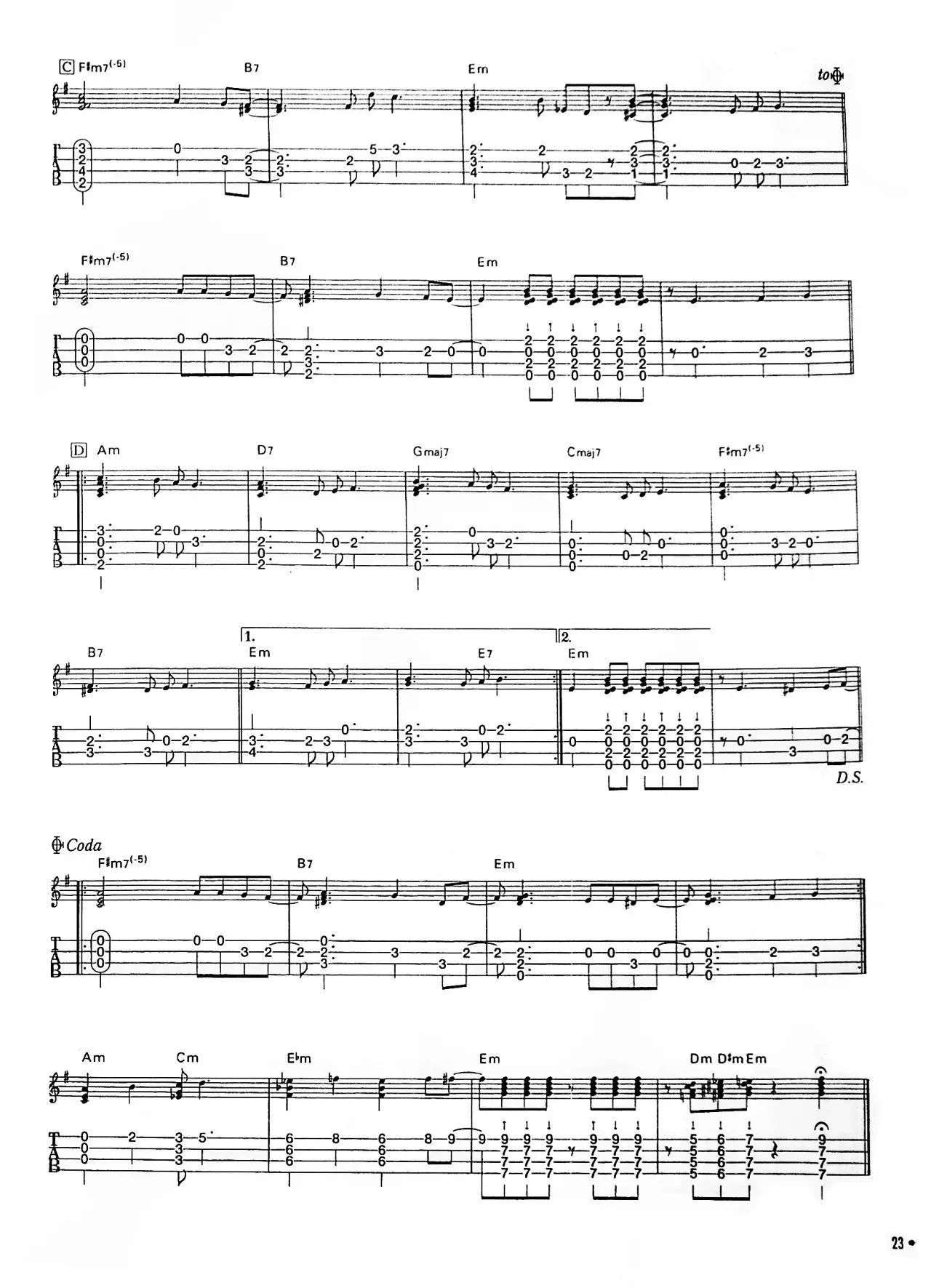 枯叶尤克里里谱-2