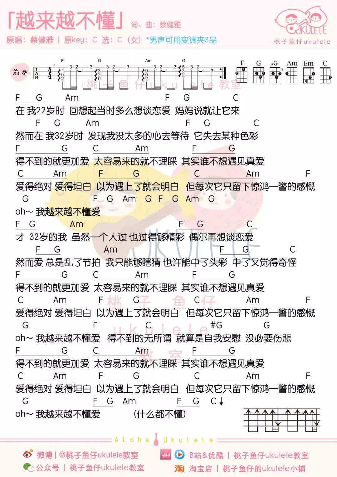 越来越不懂尤克里里谱