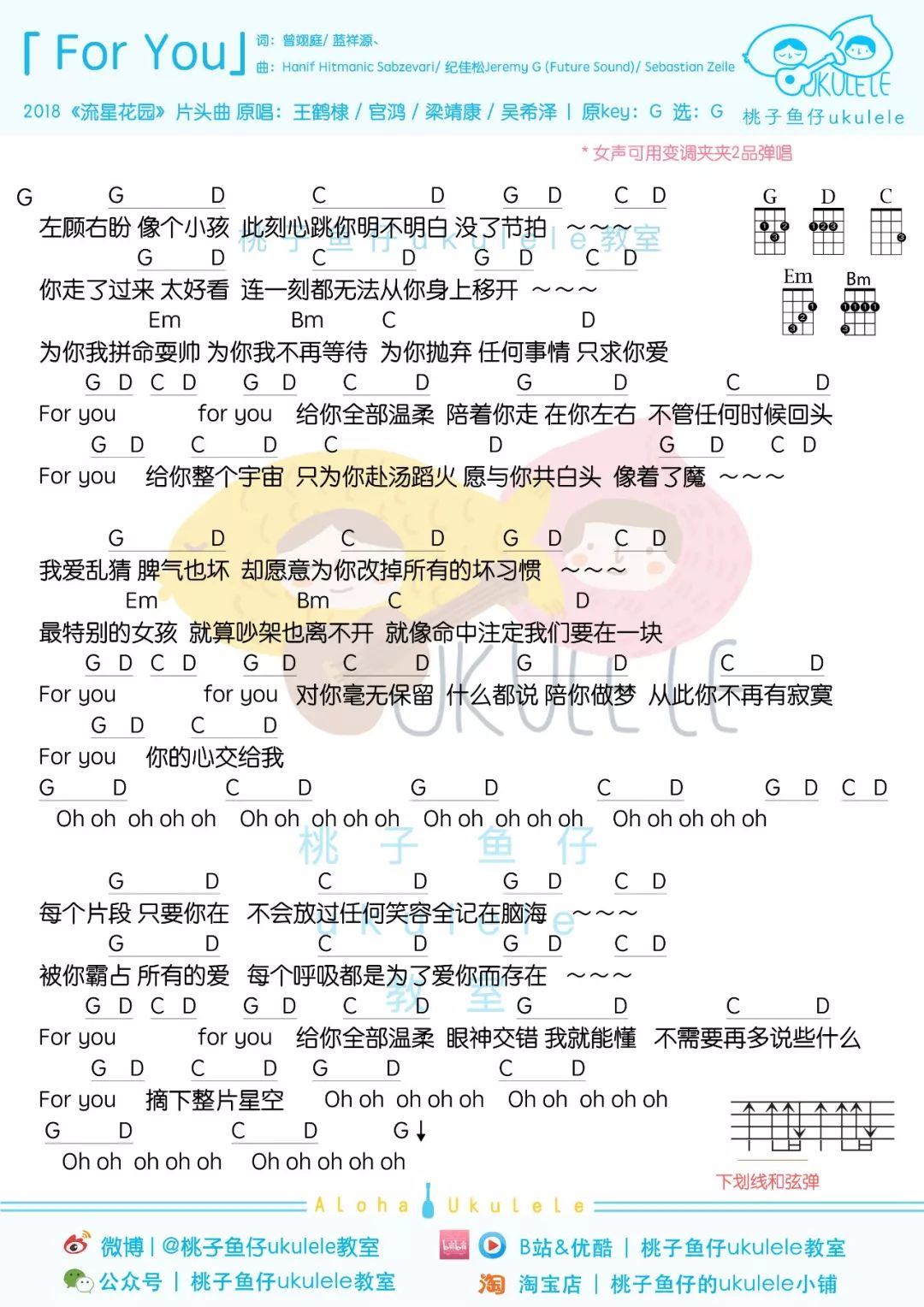 For you尤克里里谱