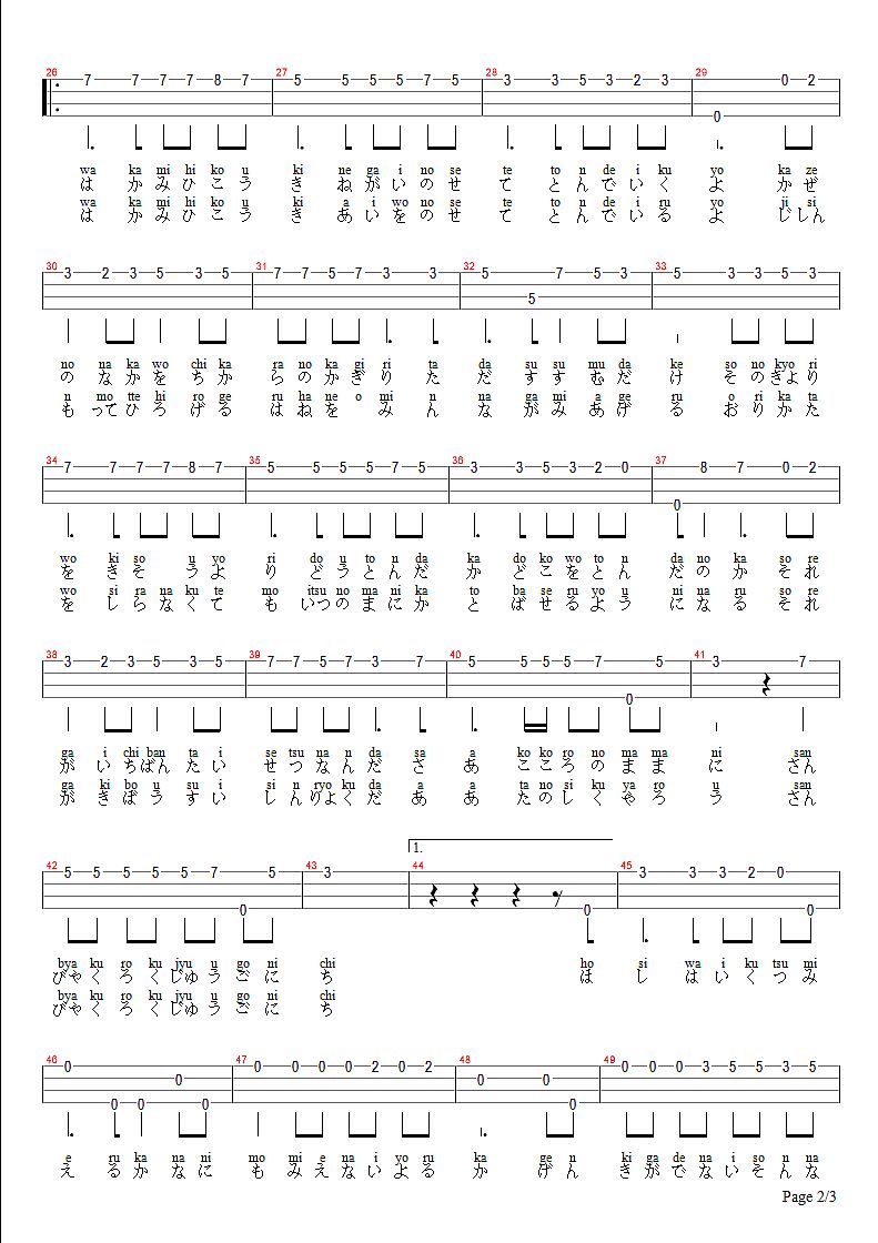 365天的纸飞机尤克里里谱-1