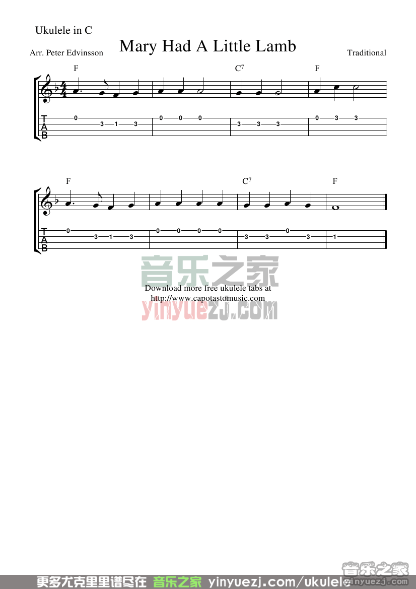 merry christmas mr lawrence尤克里里谱