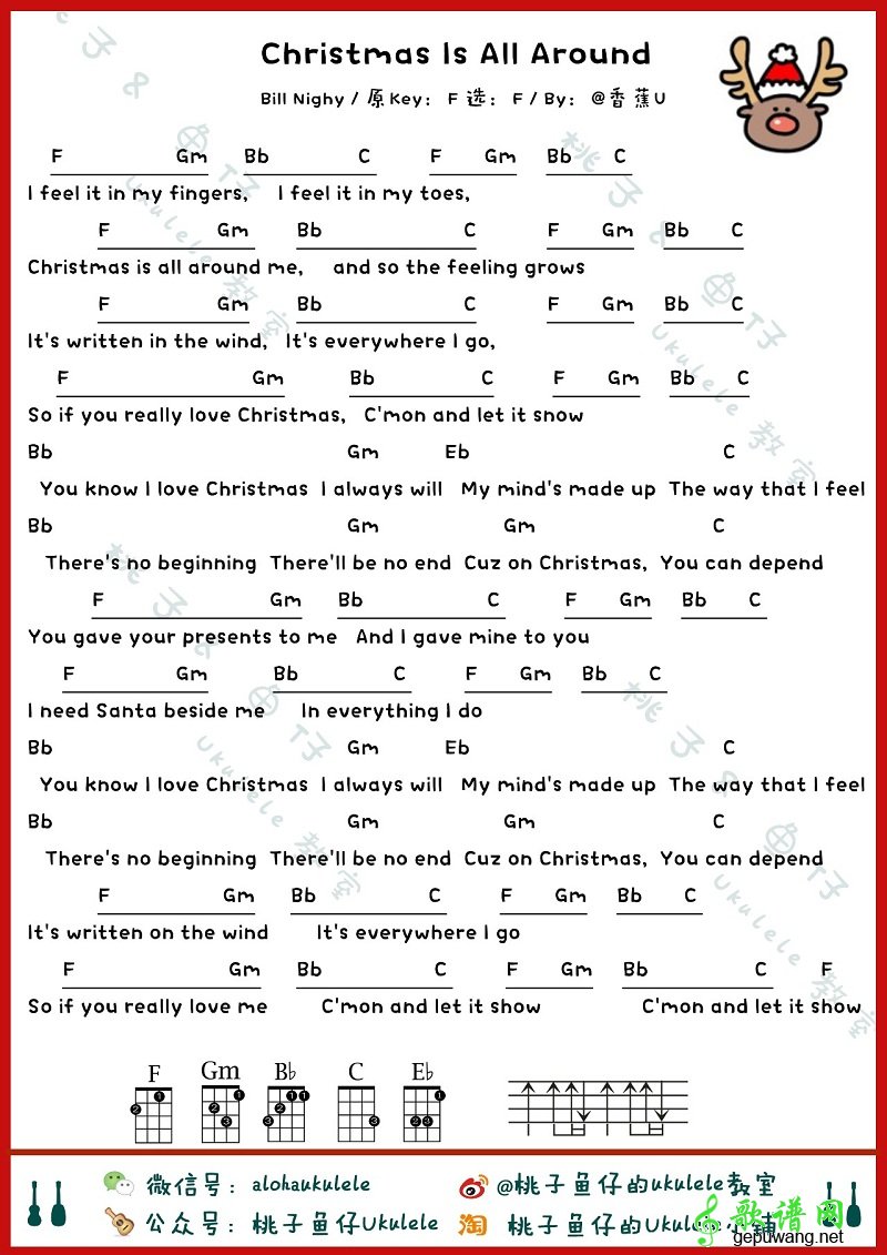 Christmas-Is-All-Around尤克里里谱