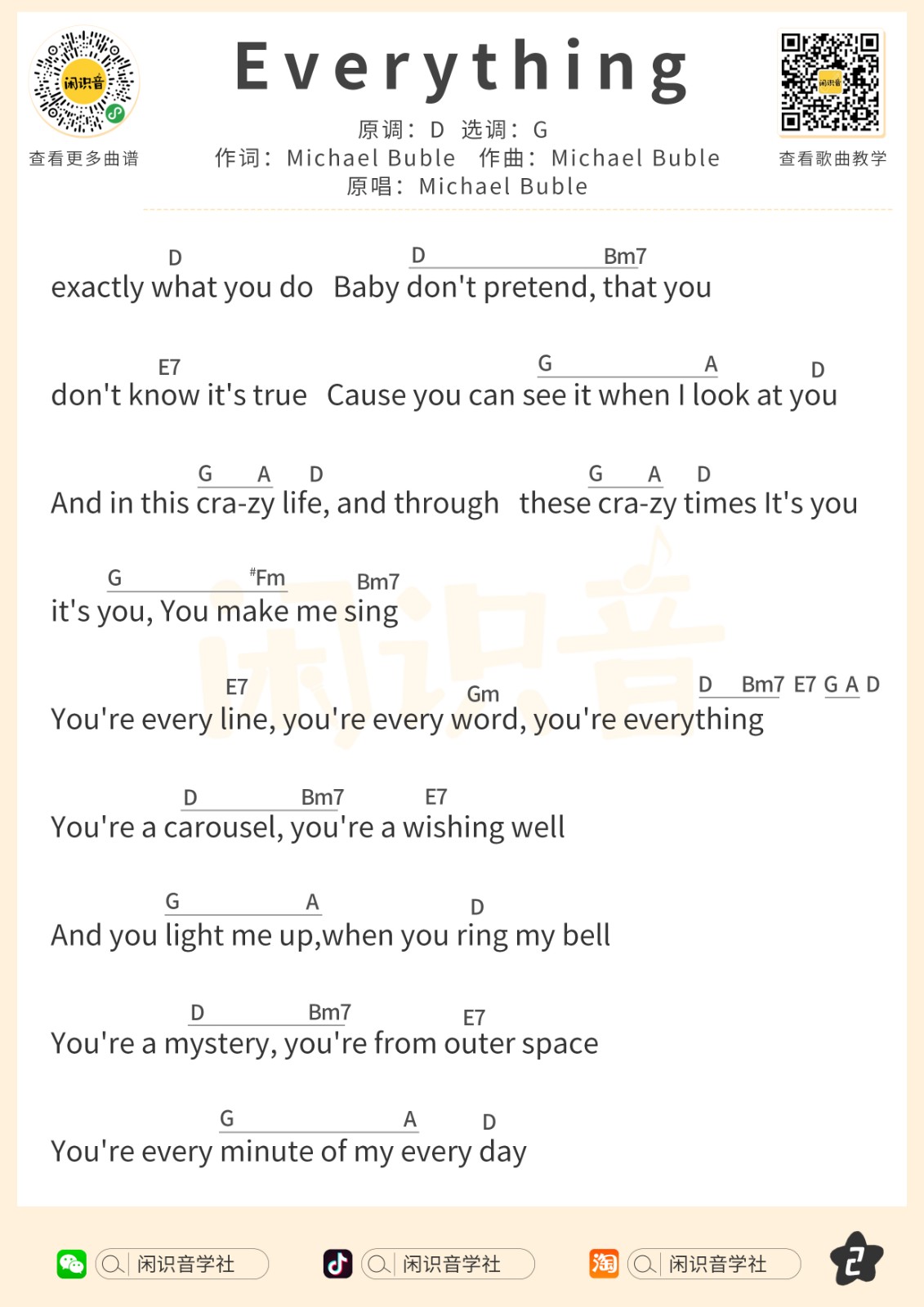 Everything尤克里里谱-2