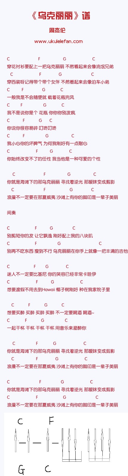 乌克丽丽尤克里里谱